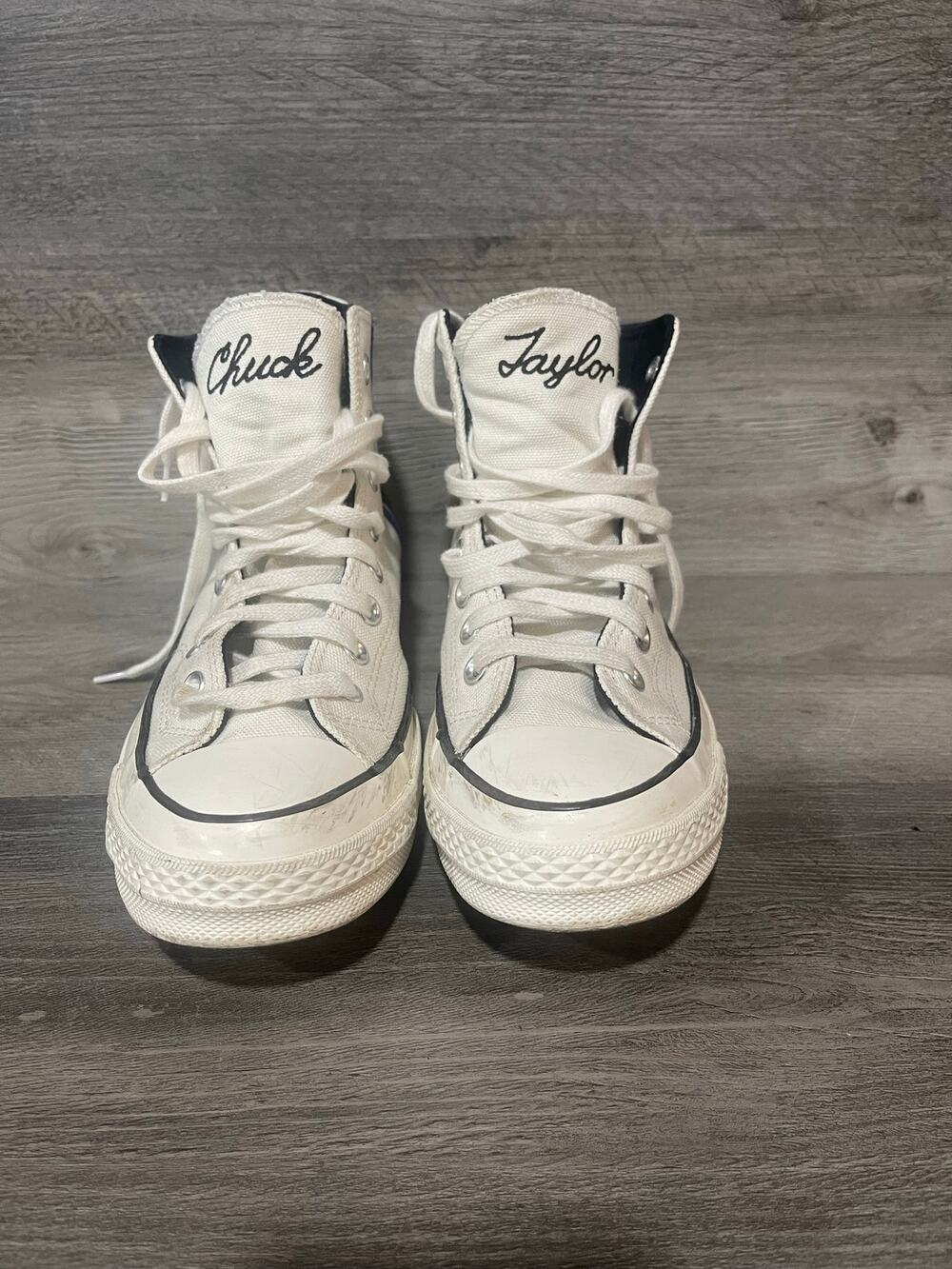Converse Chuck 70 Archival Stripes High Top A08725C M 7.5 W 9.5 White Blue
